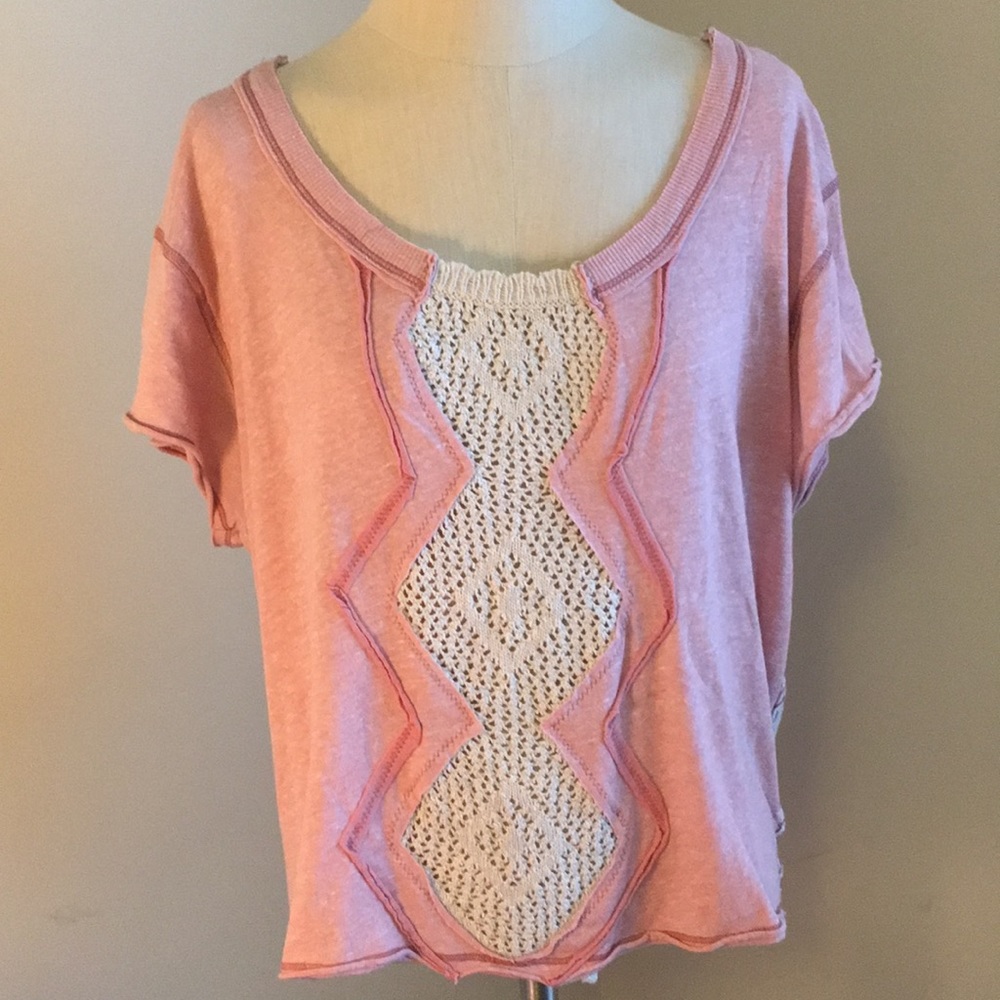NWOT crochet open back top